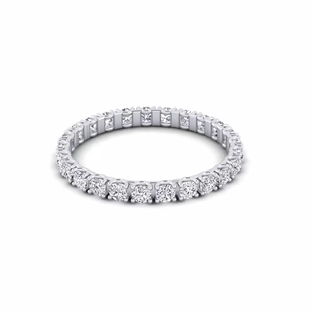 Quarter eternity diamond band ring