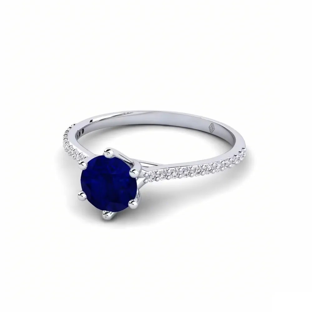Blue sapphire eternity ring