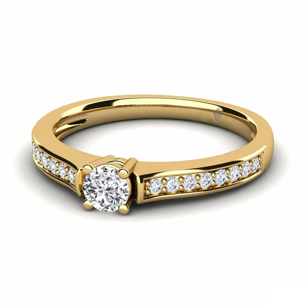 Pave split shank diamond cluster ring
