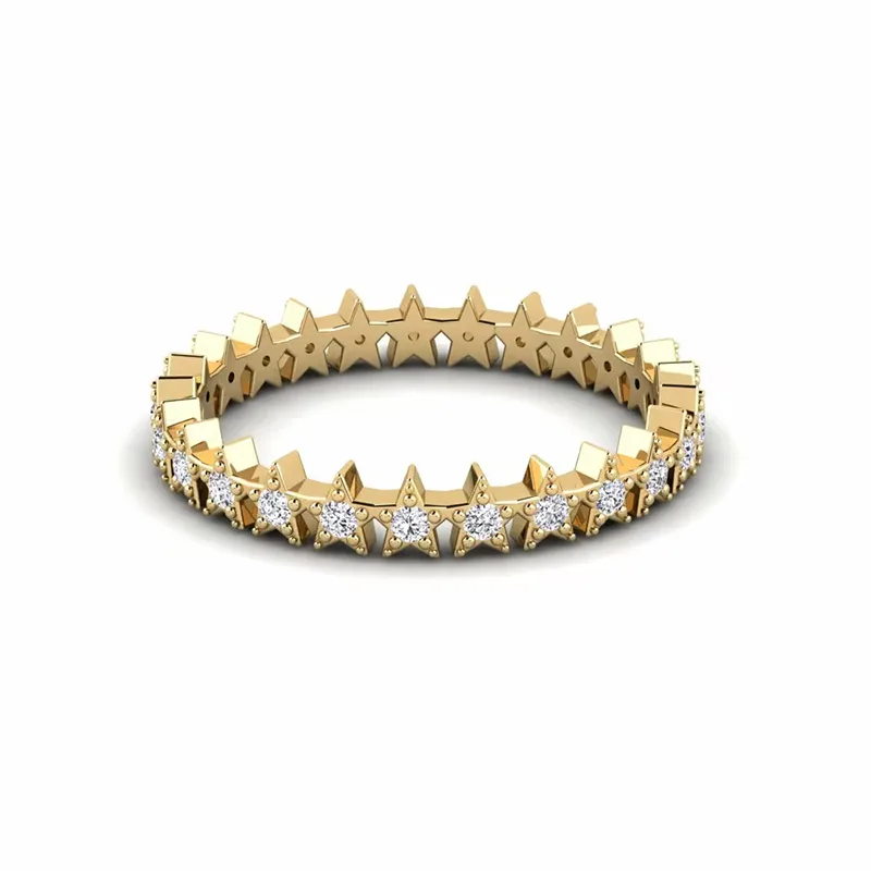 pave domed ring with diamonds