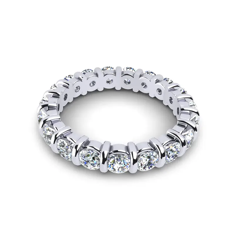 Bold pave diamond eternity ring