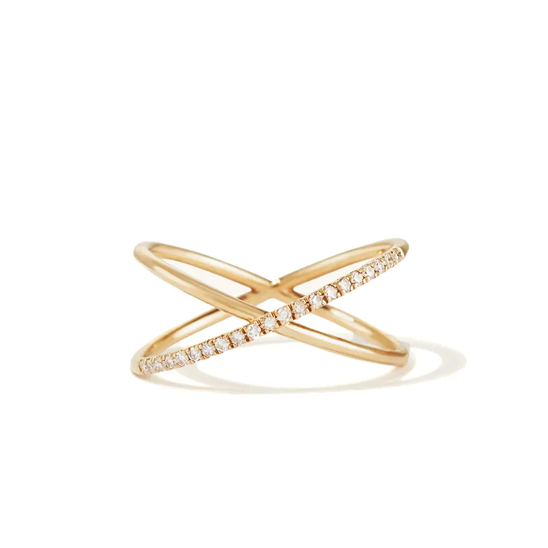 Single row micro pave diamond band