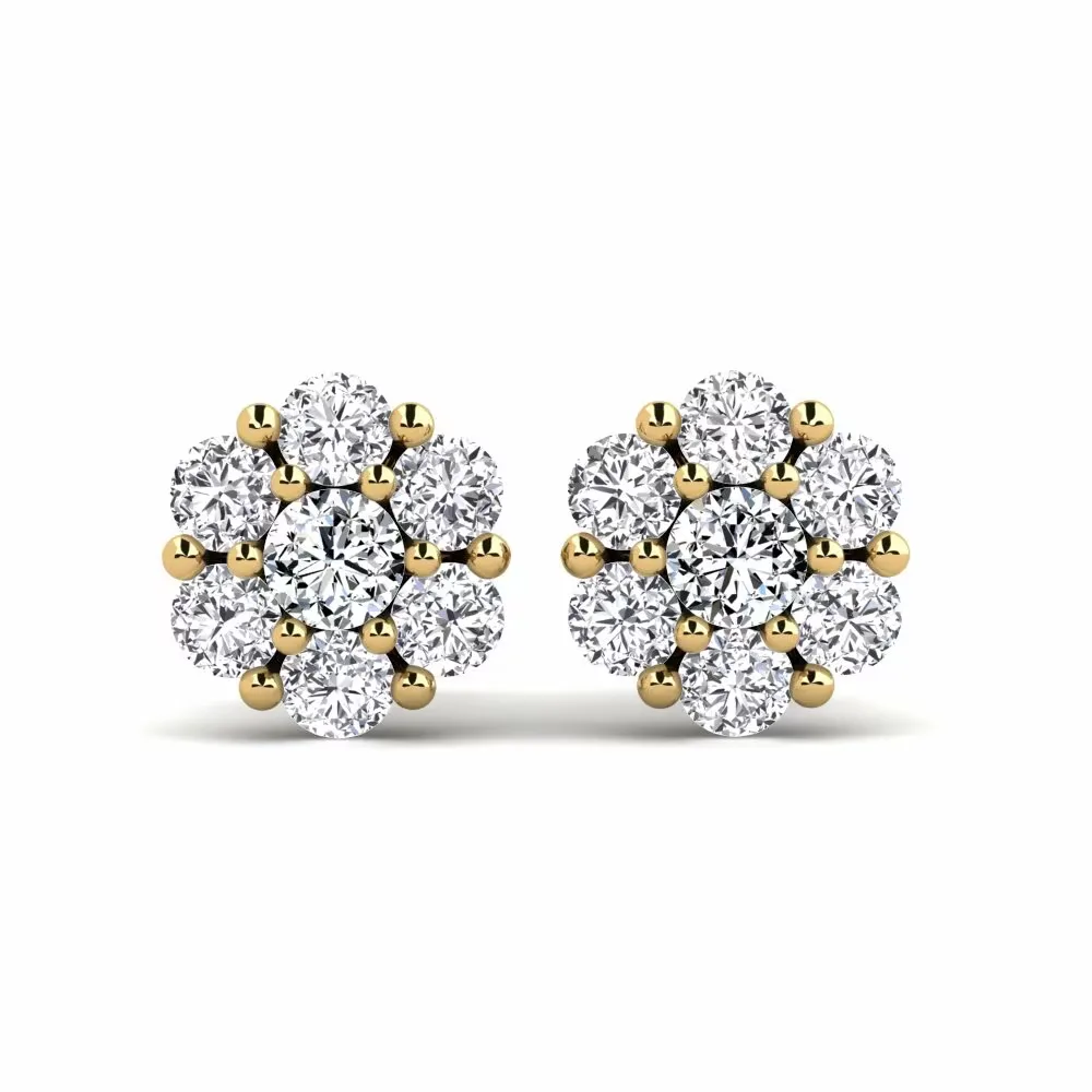 round diamond halo drop earrings party