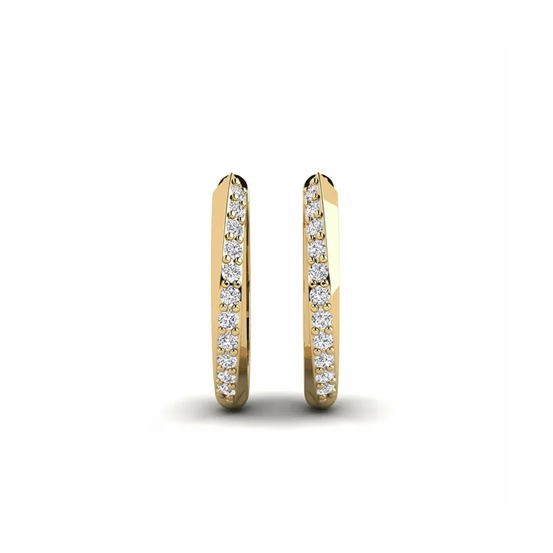 Linear pave diamond bar stud earrings