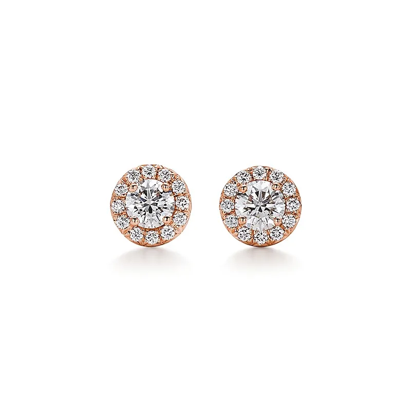 Refined diamond stud earrings for office