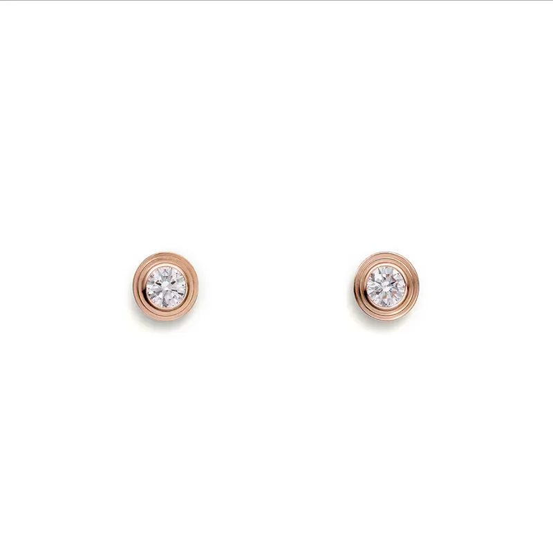 round brilliant cut diamond stud earrings