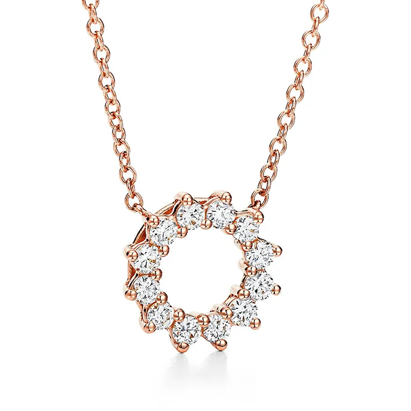 Bezel set diamond chain necklace 12 stones continuous sparkle