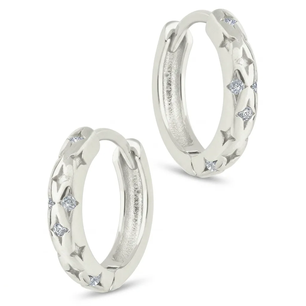 Micro creoles Blakelyn, boucles d'oreilles fines et élégantes