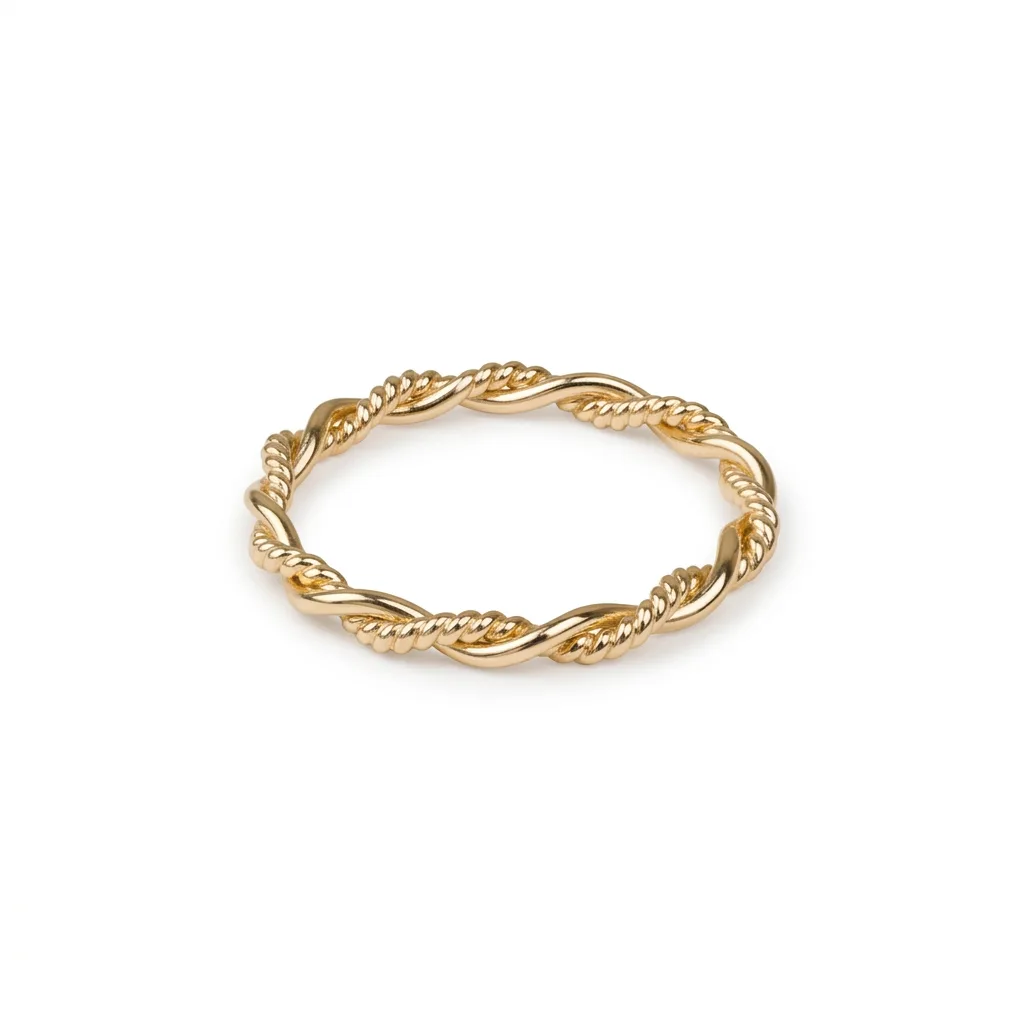 Bague torsade tressée, bijou élégant et dynamique